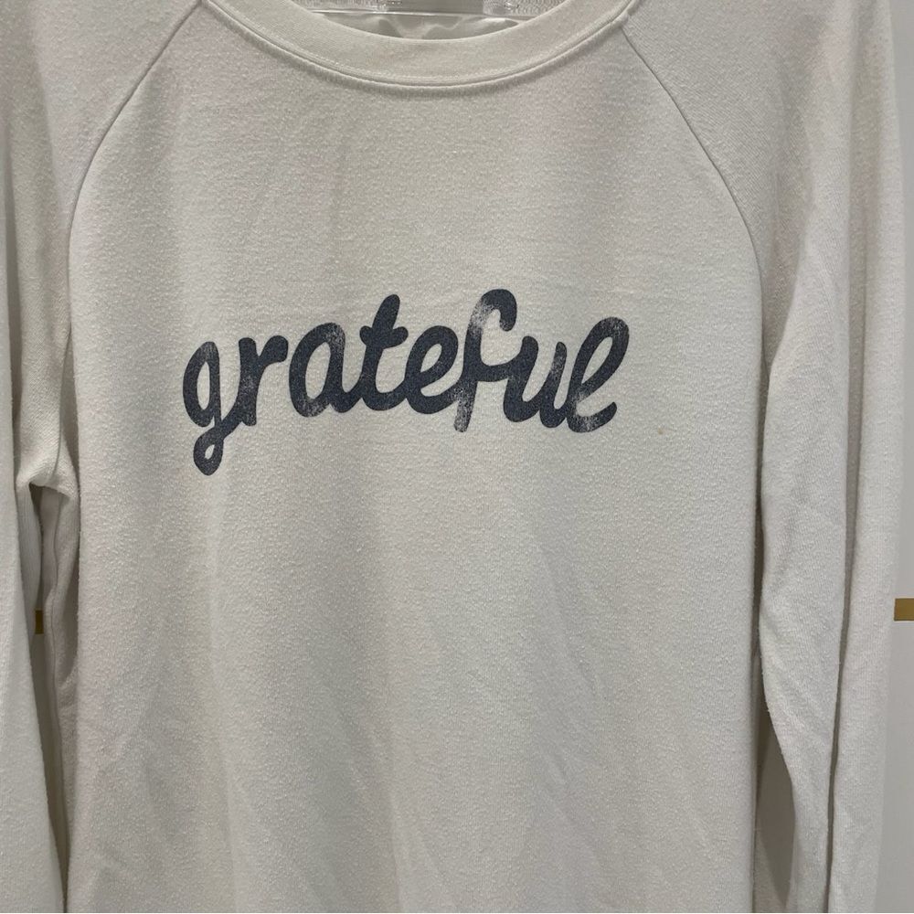 GRAYSON Threads Grateful ivory blue graphic long steeve‎ top M - Picture 6 of 6